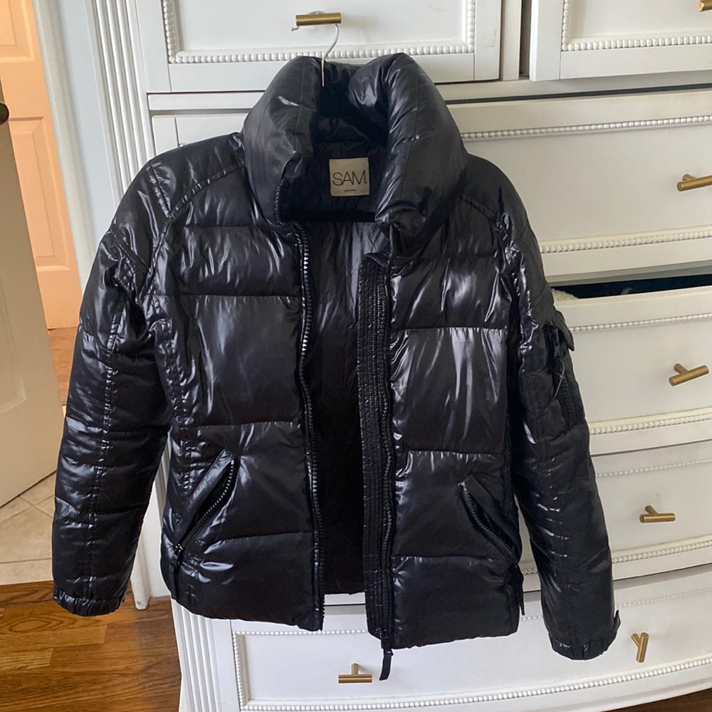 SAM Puffer Jacket Black Ski Jacket Down Puffy